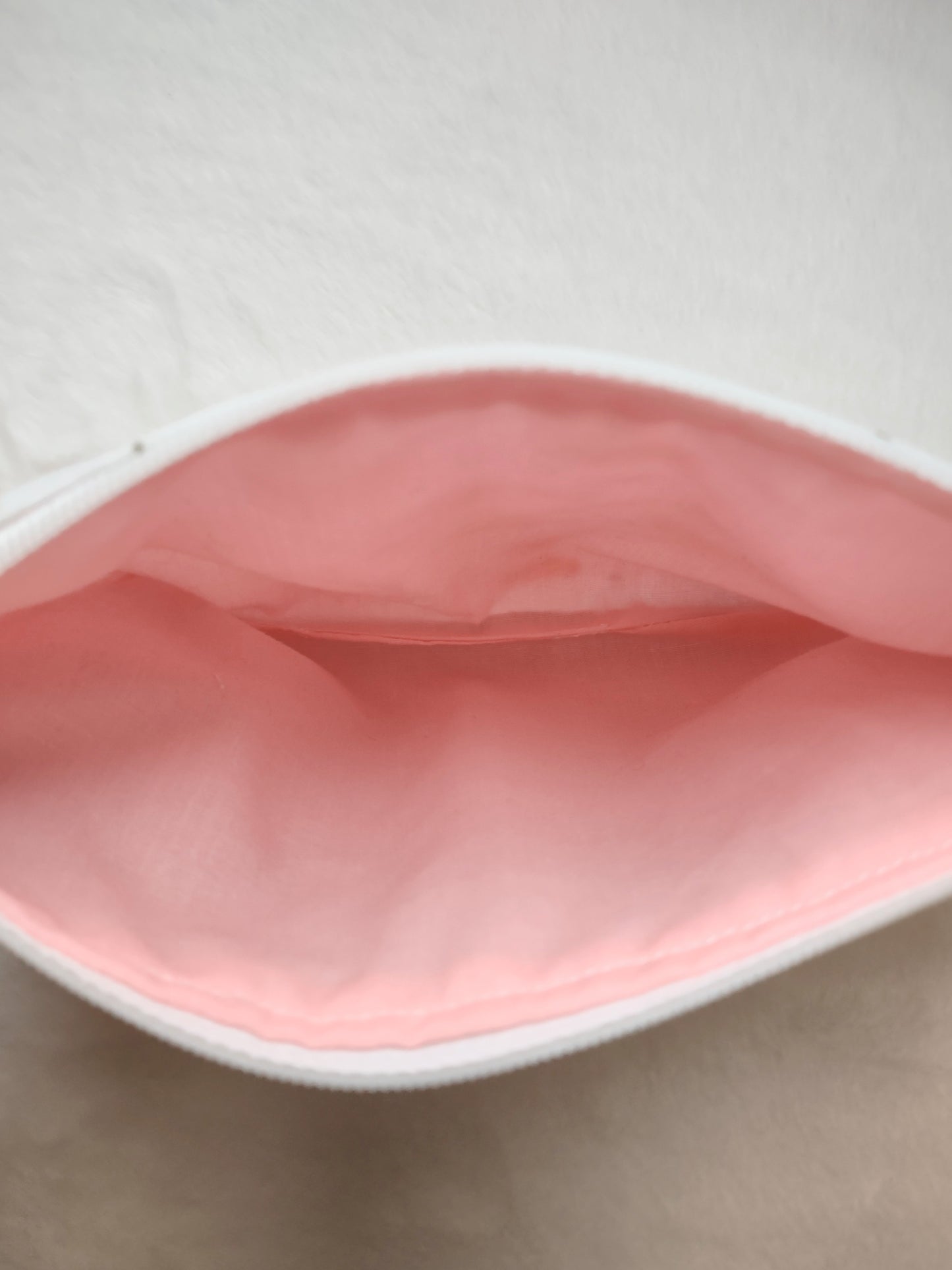 "Foxy Spring" White Cotton Fox Print Makeup Bag