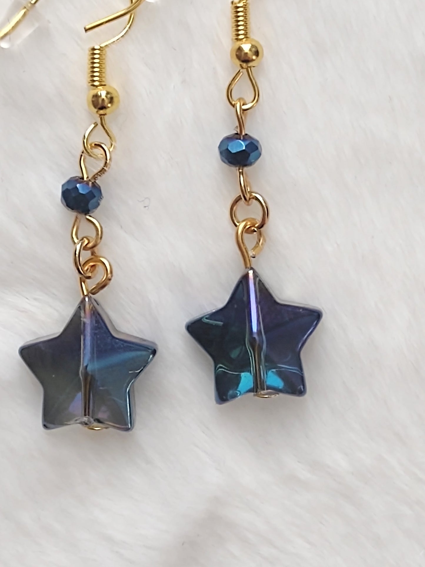 "Starfire" Stainless Steel Star Bead Earrings