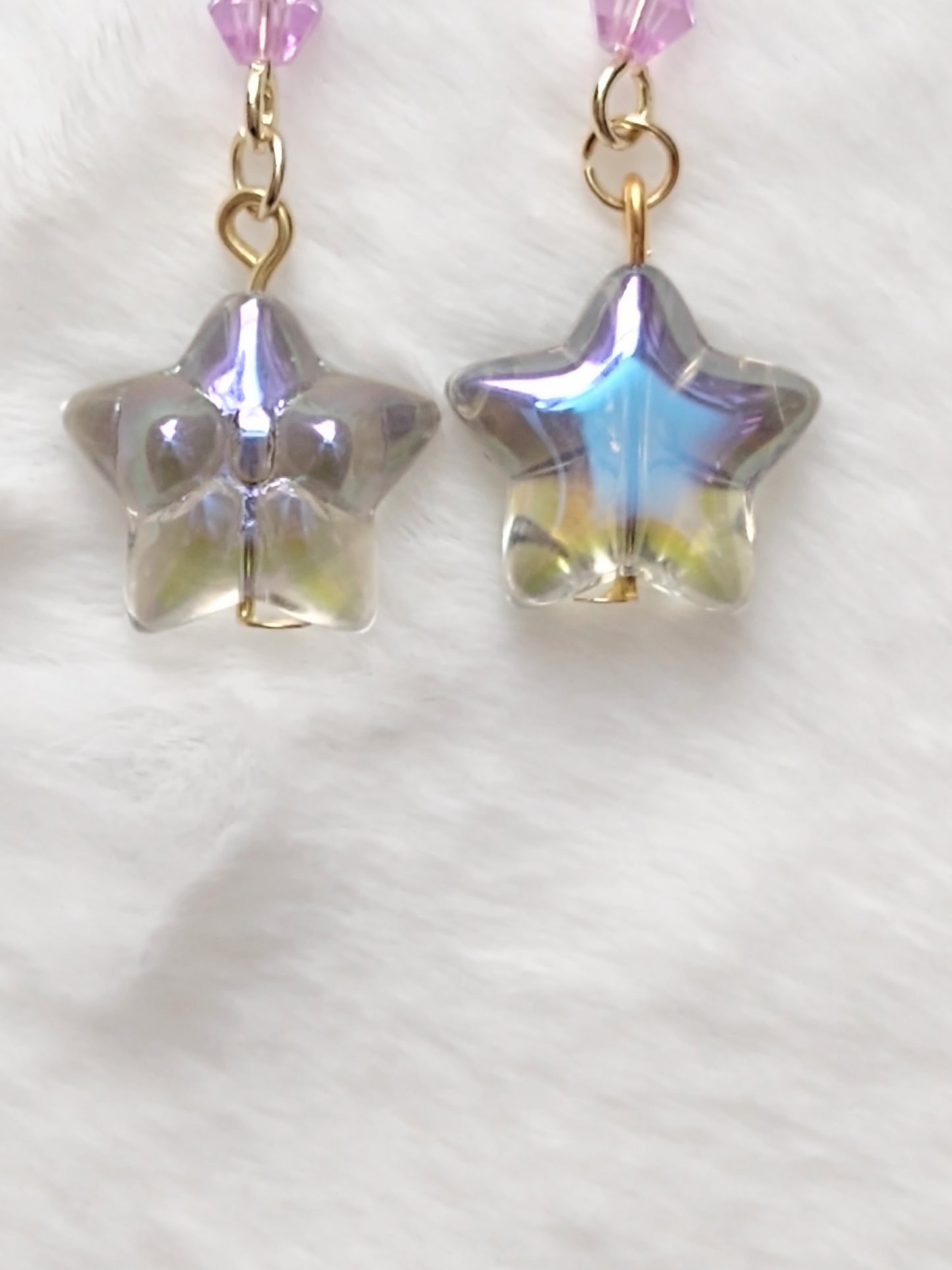 "Starfire" Stainless Steel Star Bead Earrings