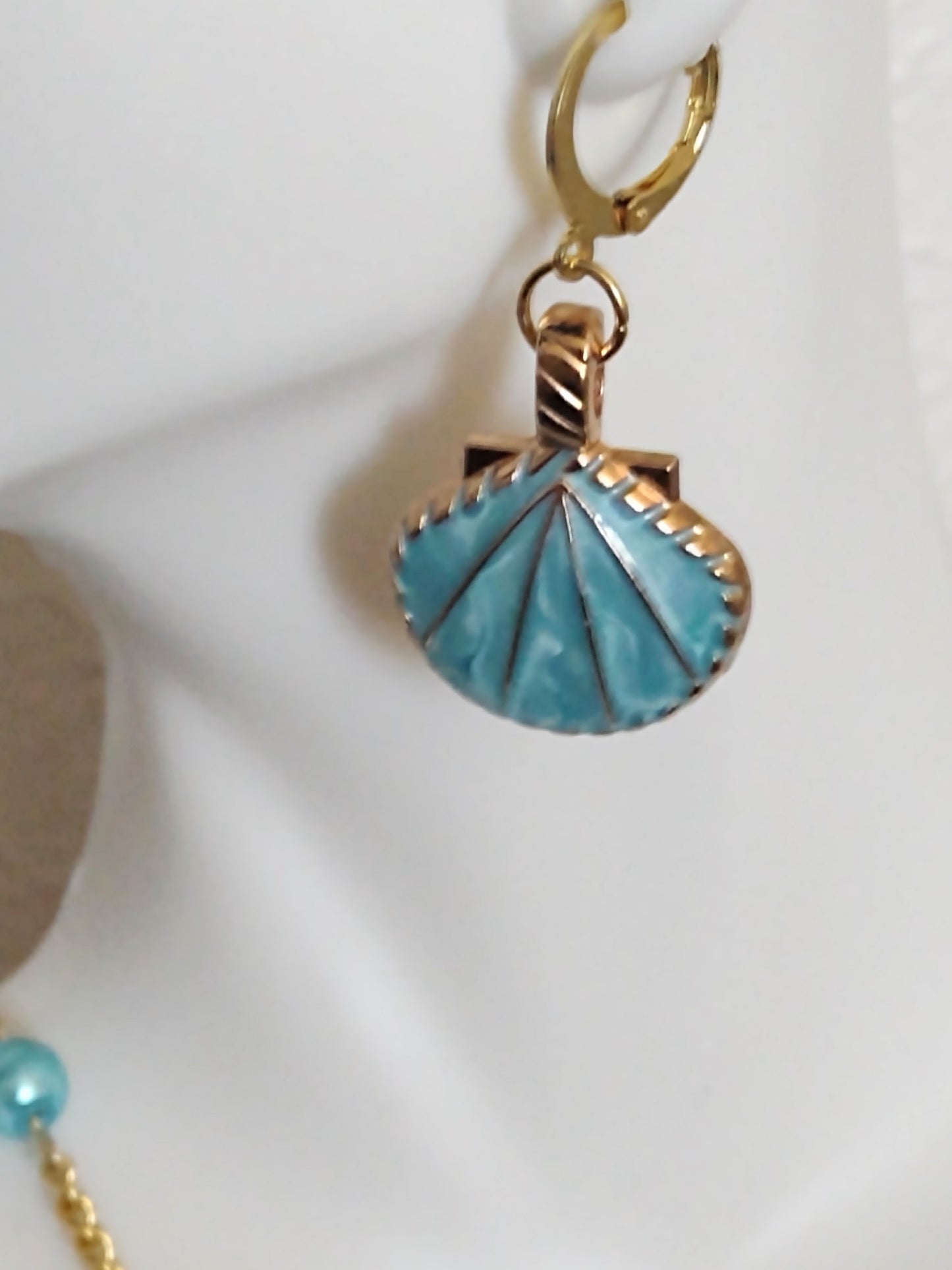 "Ocean Dreams: Gold Stainless Steel Seashell  Earrings