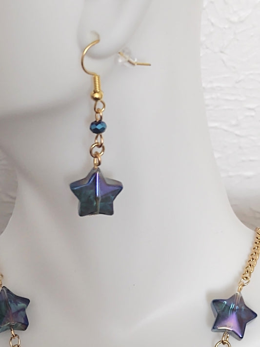 "Starfire" Stainless Steel Star Bead Earrings