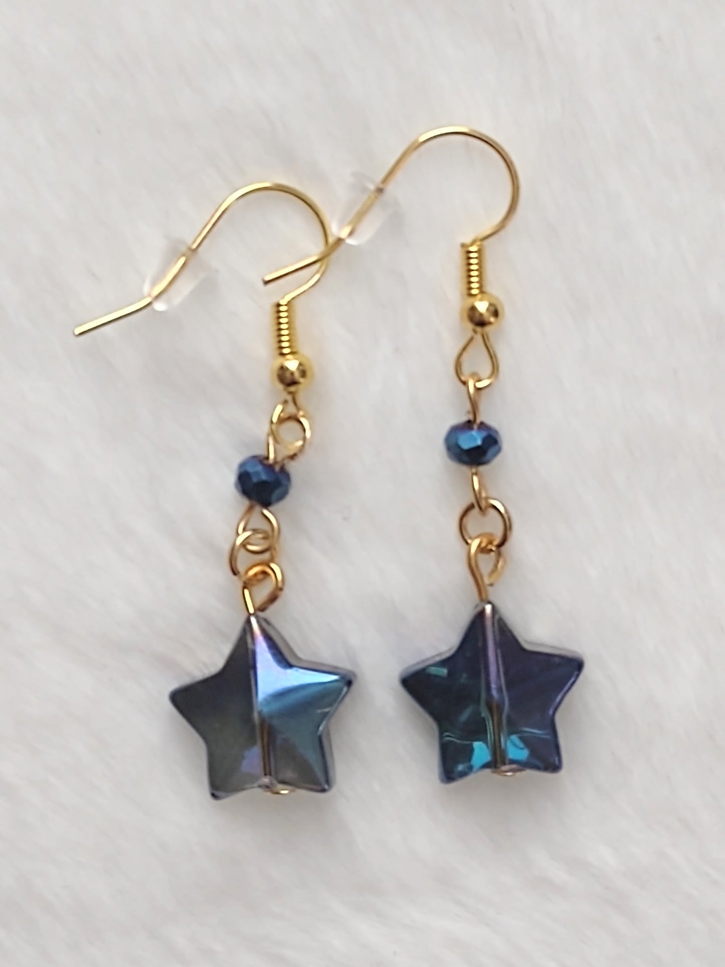 "Starfire" Stainless Steel Star Bead Earrings