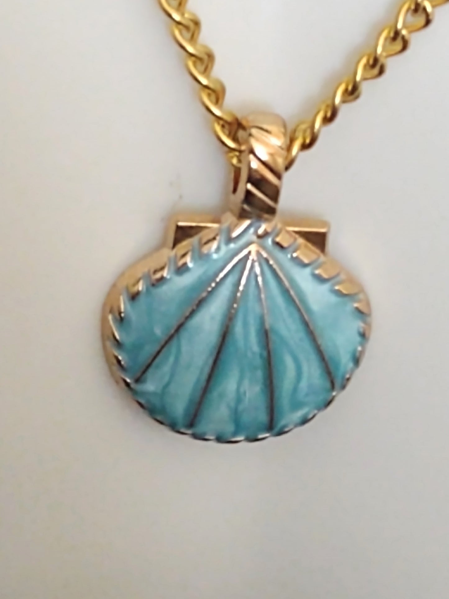 "Ocean Dreams" Gold Stainless Steel Seashell Necklace