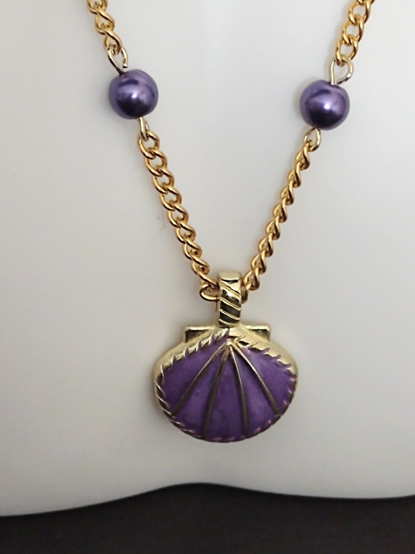 "Ocean Dreams" Gold Stainless Steel Seashell Necklace