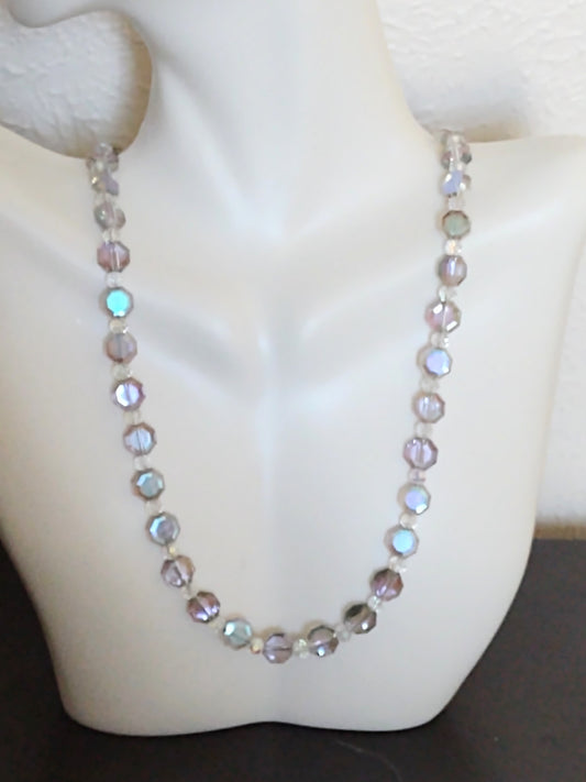 "Aurora" AB Glass Beaded Necklace