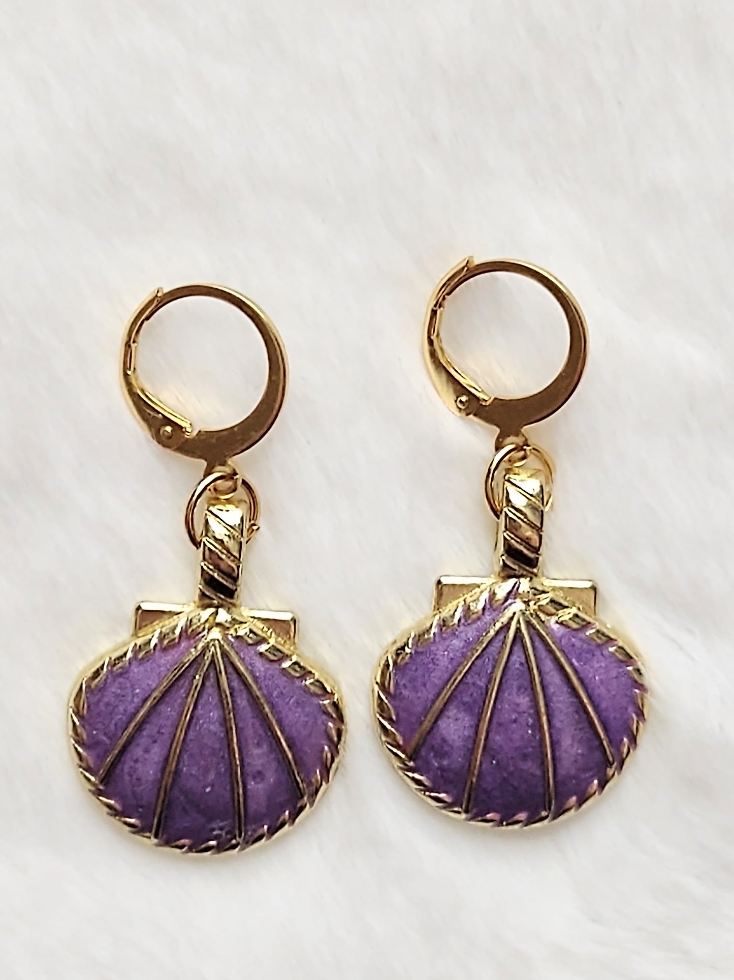 "Ocean Dreams: Gold Stainless Steel Seashell  Earrings