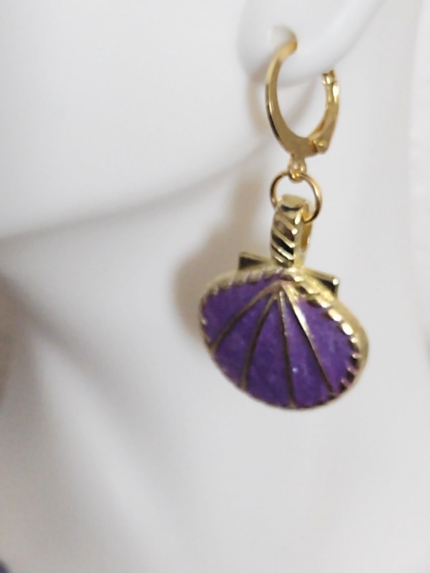 "Ocean Dreams: Gold Stainless Steel Seashell  Earrings