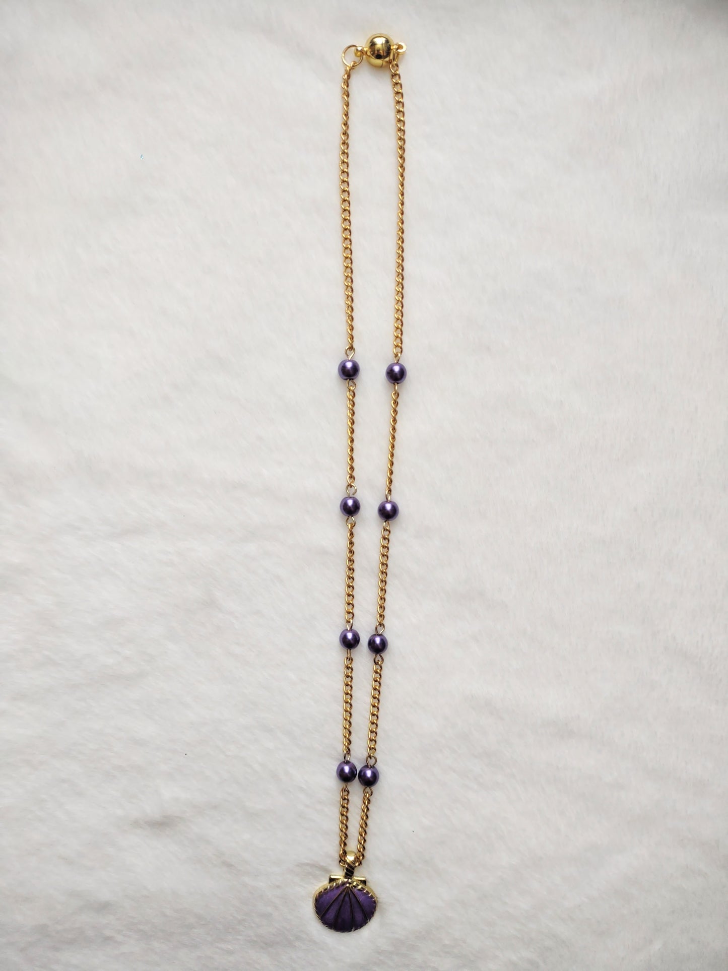 "Ocean Dreams" Gold Stainless Steel Seashell Necklace