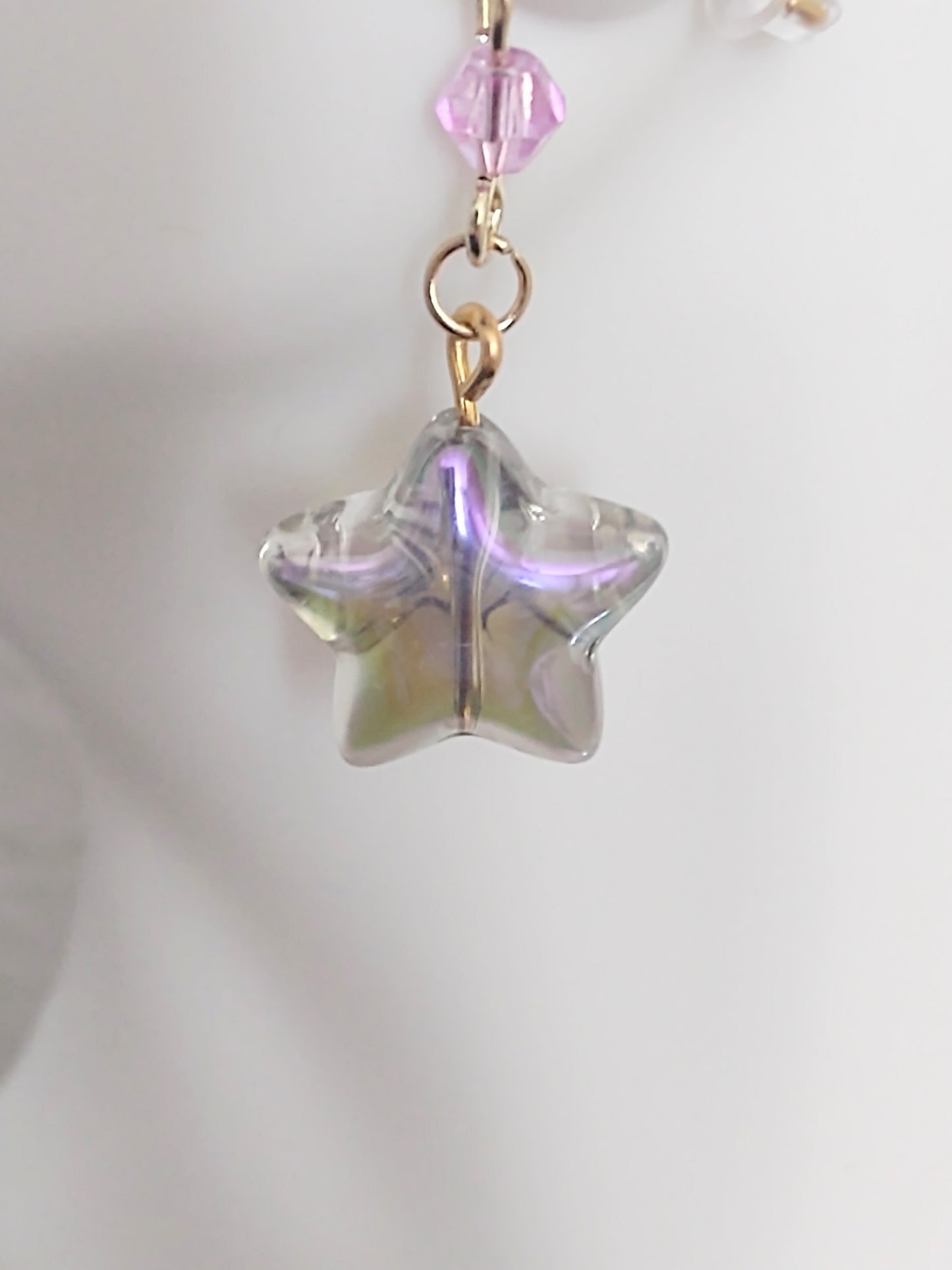 "Starfire" Stainless Steel Star Bead Earrings
