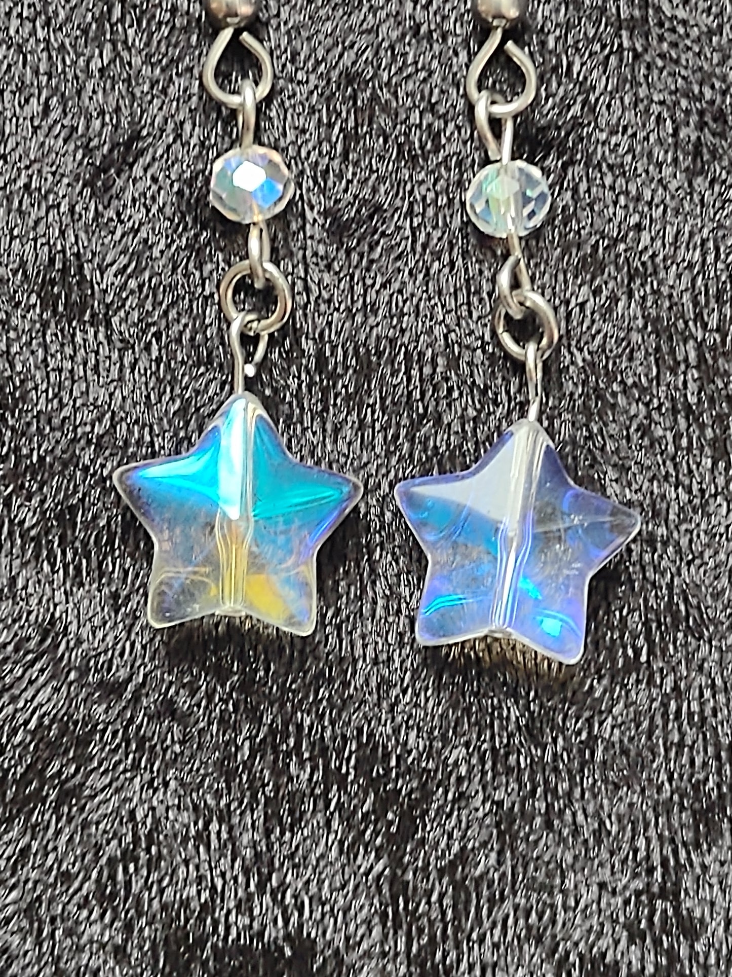 "Starfire" Stainless Steel Star Bead Earrings