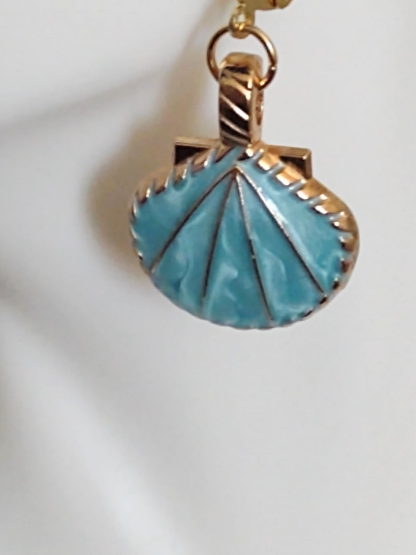 "Ocean Dreams: Gold Stainless Steel Seashell  Earrings