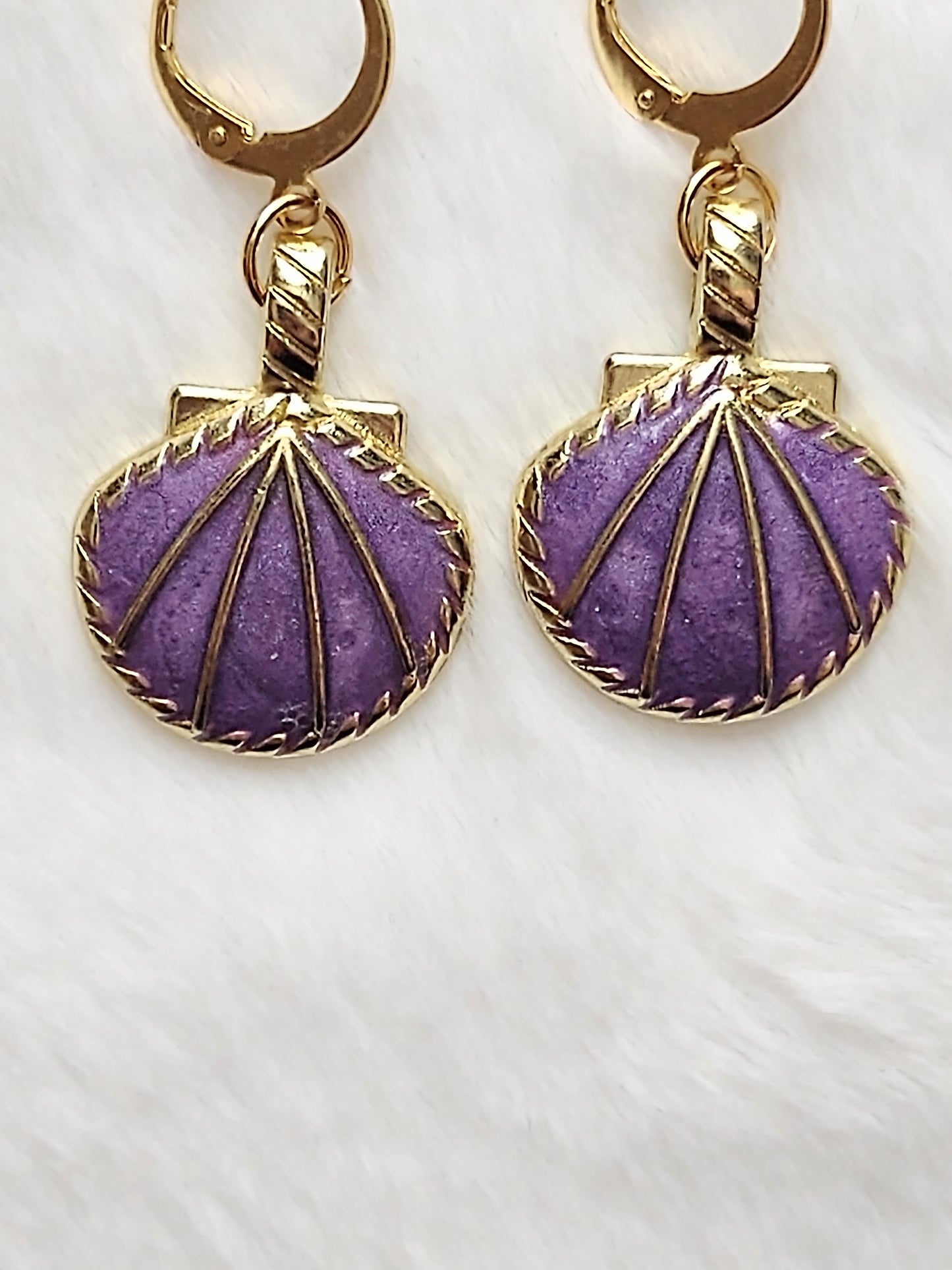 "Ocean Dreams: Gold Stainless Steel Seashell  Earrings