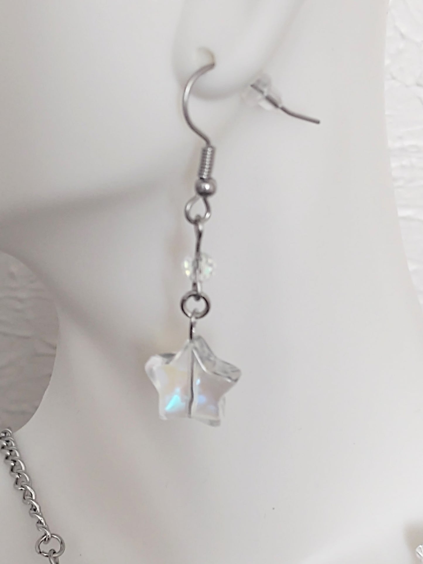 "Starfire" Stainless Steel Star Bead Earrings