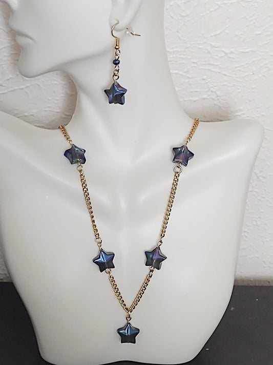 "Starfire" Stainless Steel Star Necklace